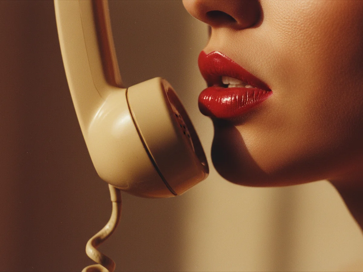 Imagen evocadora de auricular telefónico con luz cálida representando la línea 803 de voz a voz.